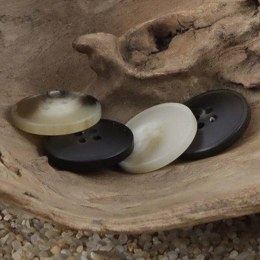 Coffee-Colored Resin Buttons for Windbreakers Coats 20pcs