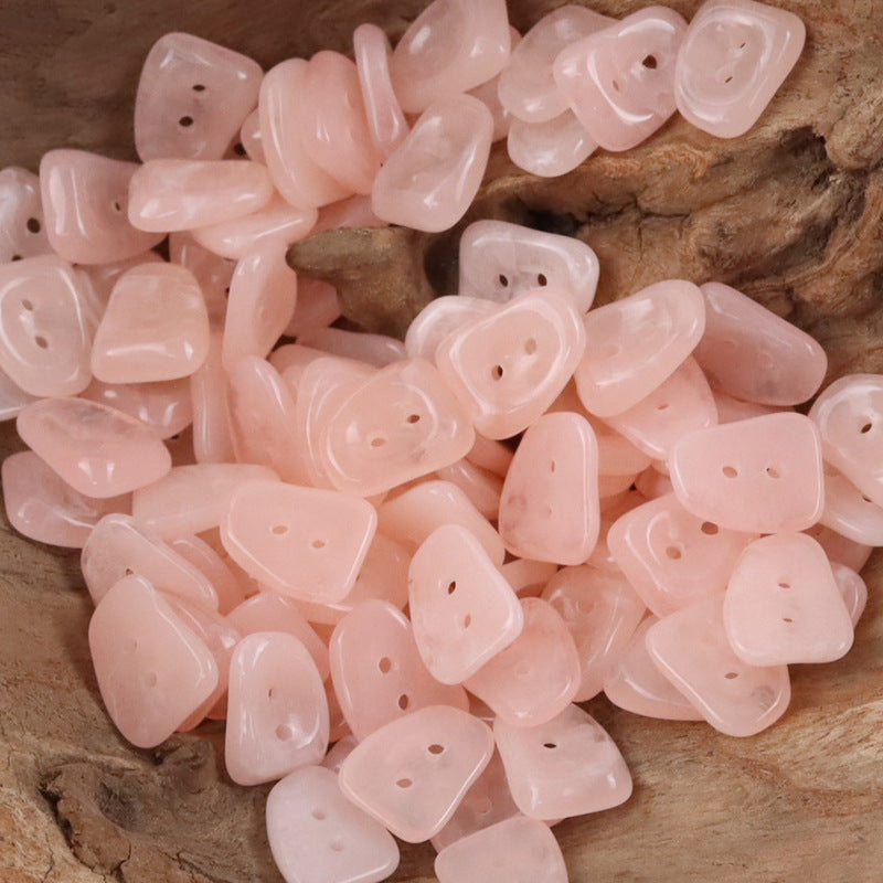 2-Loch Kunstharzknöpfe, rosé, 10er Set