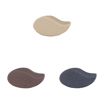 Comma-shaped matte resin shank buttons in beige, coffee, and black (10pcs)