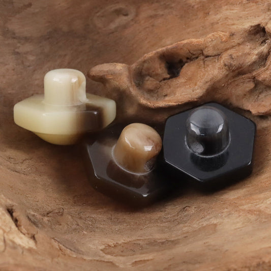 26MM Hexagonal Resin Shank Buttons for Unique Fashion 10pcs