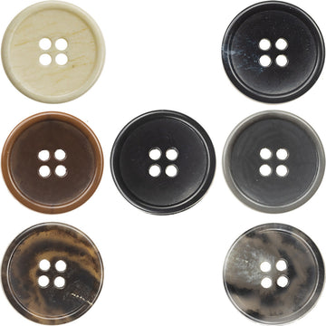 Round 4-hole urea-look buttons, slim edge, imitation fruit texture, 10PCS set