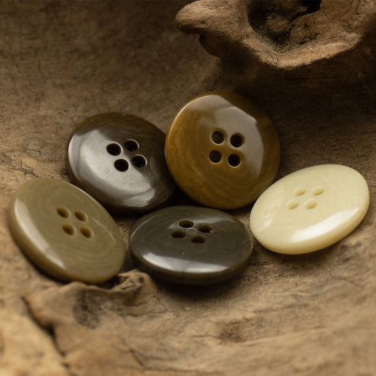 Round Urea Buttons for Winter Brown Cashmere Coat 10pcs