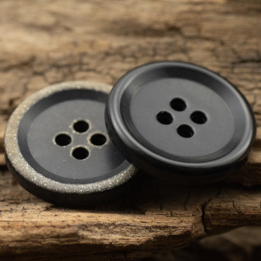 15-20mm Black Vintage Urea Buttons for Jackets and Casual Pants 10pcs