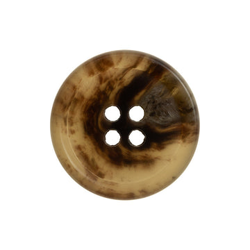 Vintage Coffee-Horn-Textur 4-Loch Knopf, braun mit dunklem Muster