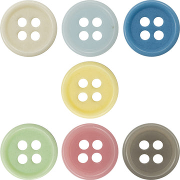 Pastel candy-colored 4-hole resin buttons, assorted set of baby buttons