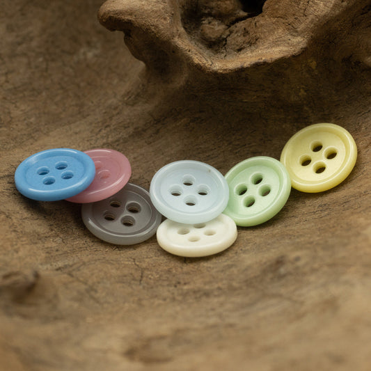 11.5mm Candy-Colored Bulk Urea Resin Buttons for Baby 70 Pack