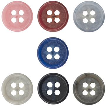 Round urea buttons (4-hole), assorted colors