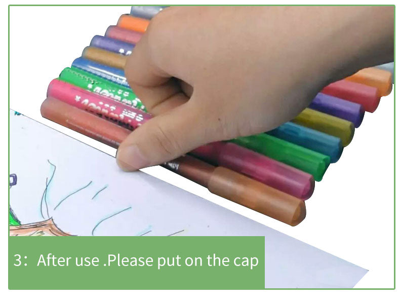 STA 1152 Glitter Markers 12 Color for DIY Photo Album Artist Drawing