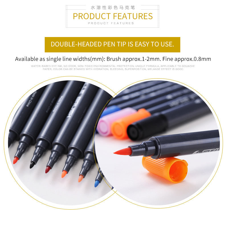 STA 3110 24 Color Double-Ended Watercolour Brush Pen