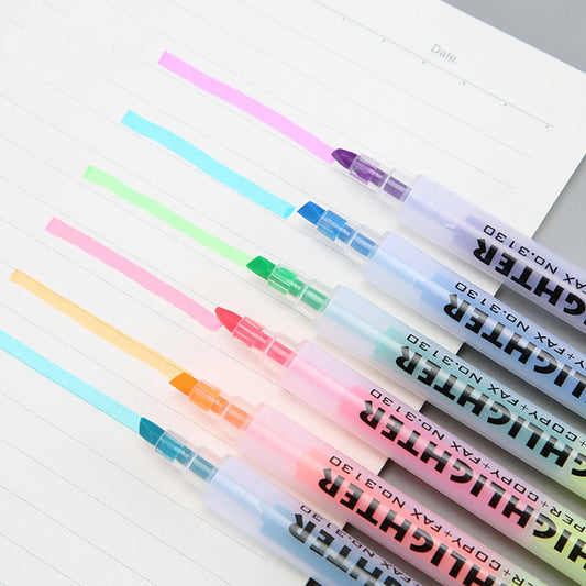 STA 3130 Double Ended Highlighter Set Candy Color 6 Pack