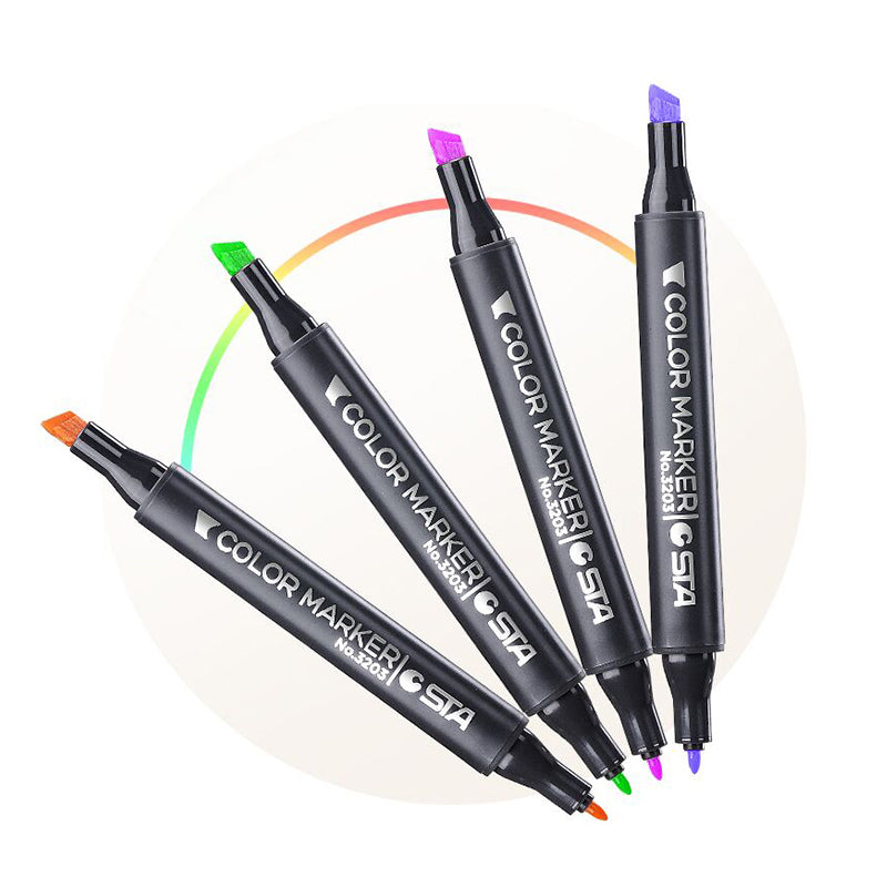 SAT 3203 Alcohol Art Markers 80 Color Dual Tip for Drawing Sketching - TTpen