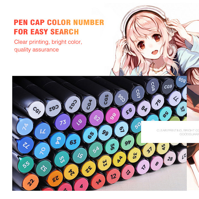 SAT 3203 Alcohol Art Markers Double Ended 40 Color Standard Set