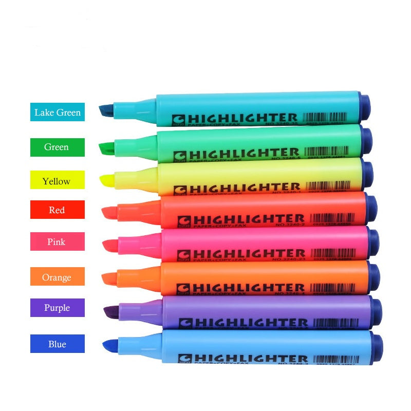 STA 3240 Fluorescent Highlighter Chisel Tip 8 Colors