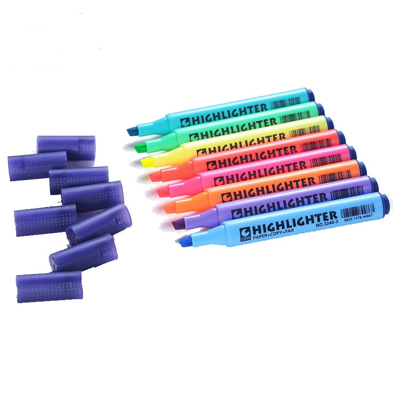 STA 3240 Fluorescent Highlighter Chisel Tip 8 Colors