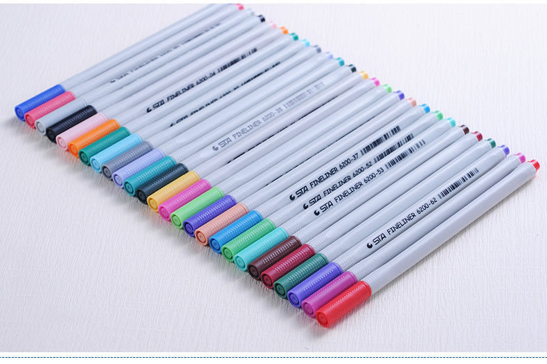 STA 26 Colors Art Fineliner Pens 0.4mm Fine Point - TTpen