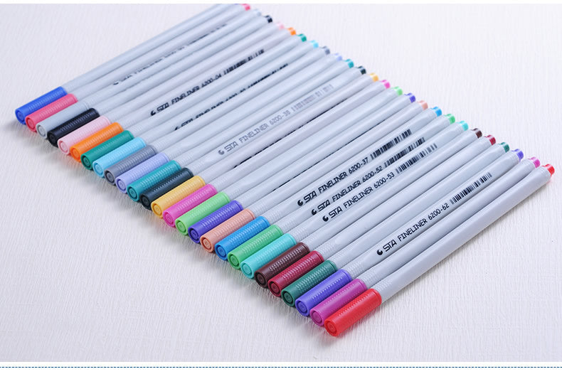 STA 26 Colors Art Fineliner Pens 0.4mm Fine Point