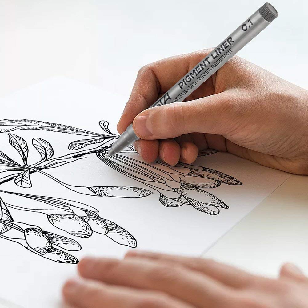 STA 9 Fineliner Black Ink for Art Technical Drawing Writing Engineering Sketching Architecture Manga
