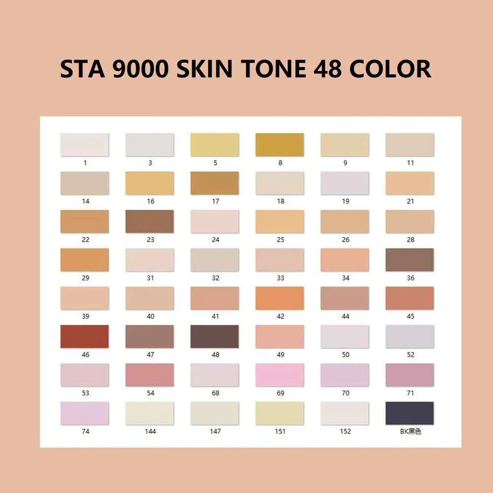 STA Pro Color Marker Plus 24/36/48/60 Skin Tone Alcohol Art Markers