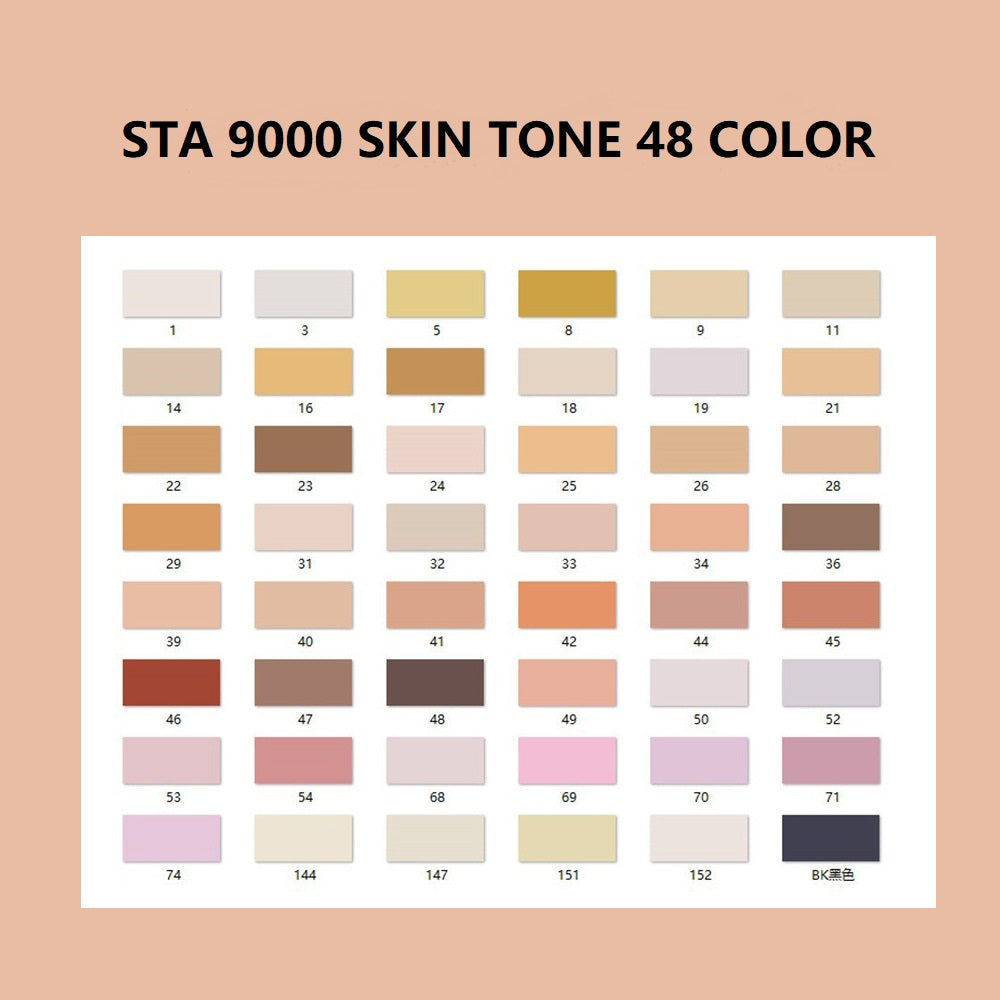 STA Pro Color Marker Plus 24/36/48/60 Skin Tone Alcohol Art Markers