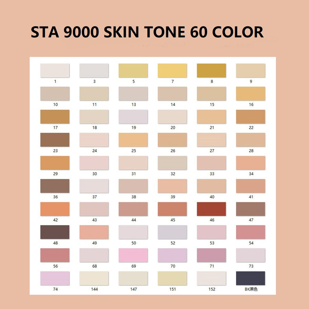 STA Pro Color Marker Plus 24/36/48/60 Skin Tone Alcohol Art Markers
