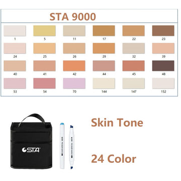 STA Pro Color Marker Plus 24/36/48/60 Skin Tone Alcohol Art Markers