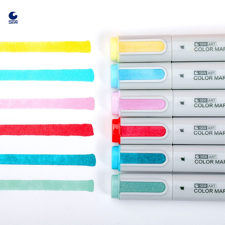 STA 9201 Art Premium Markers,60 Color,Brush Tip