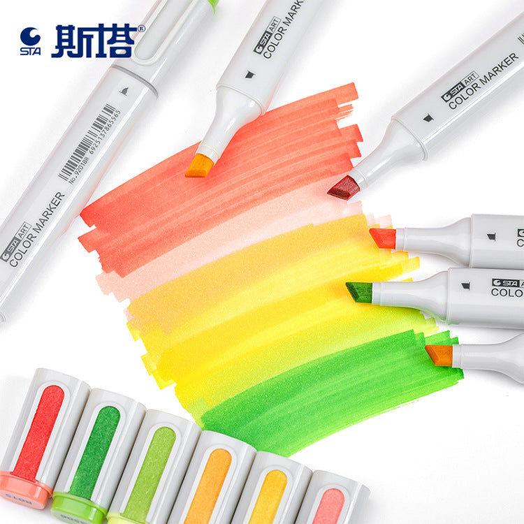 STA 9201 Art Premium Markers,60 Color,Brush Tip