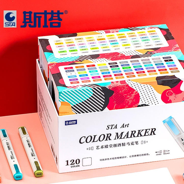 STA 9200 Art Premium Alcohol Markers,60/72/120 Color Standard Set
