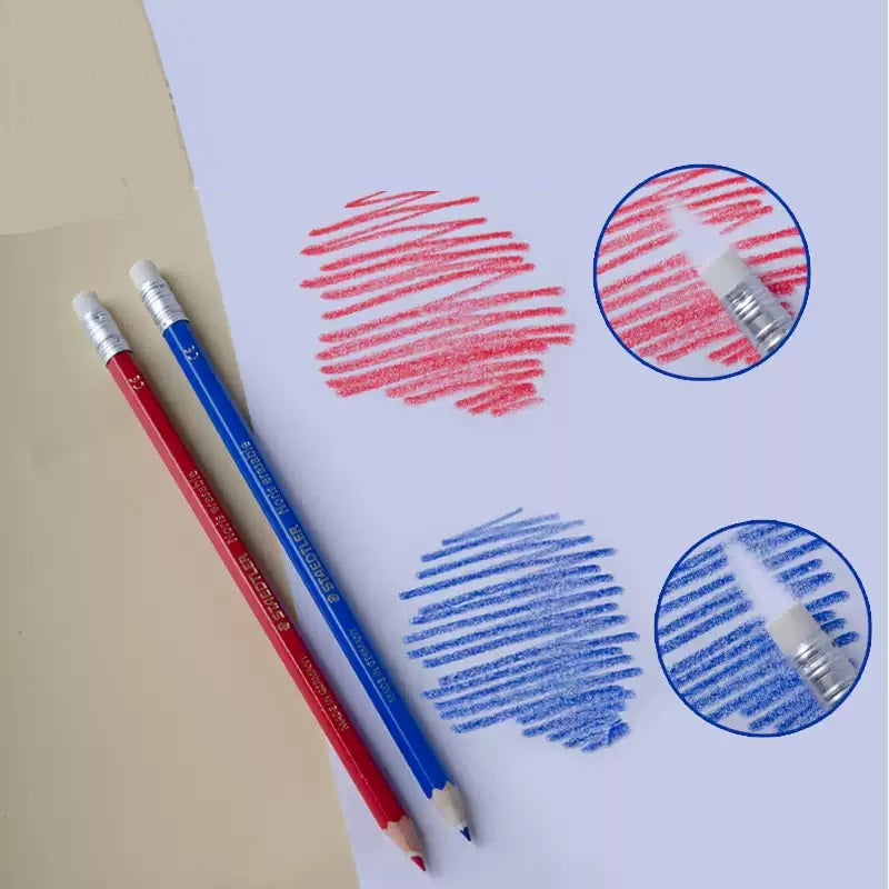 STAEDTLER Noris® viskelærbare 14450 fargeblyanter rød/blå