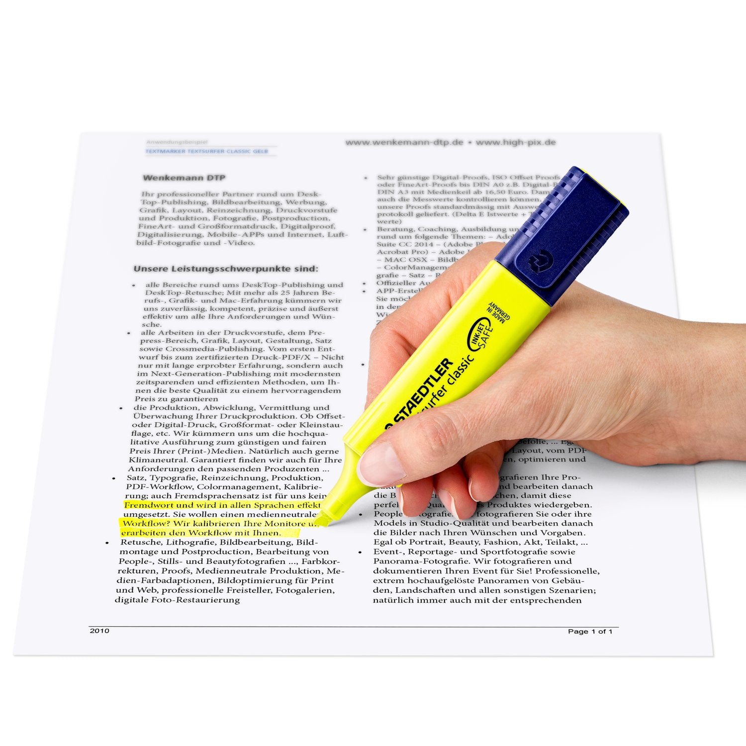 STAEDTLER Textsurfer Classic 364 Highlighter - 4 Assorted Colours