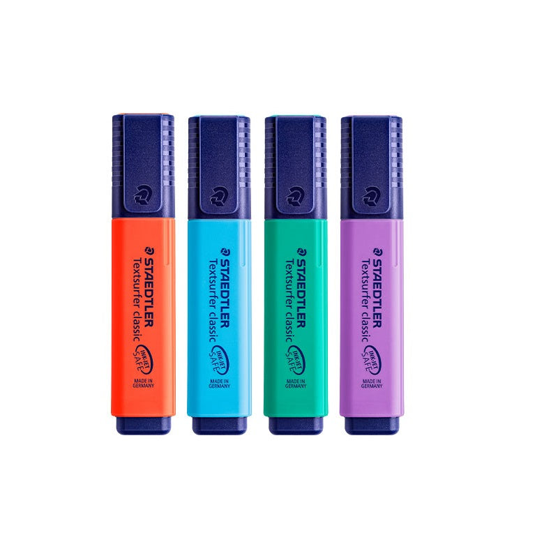 STAEDTLER Textsurfer Classic 364 Highlighter - 4 Assorted Colours - TTpen