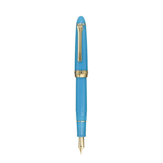 SHIKIORI Kusa Asobi Fountain Pen with Converter, Resin Body & Stainless Steel Nib Blue