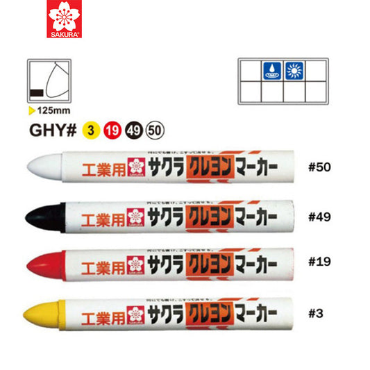 Sakura GHY Industriële krijtmarkers, 4 stuks