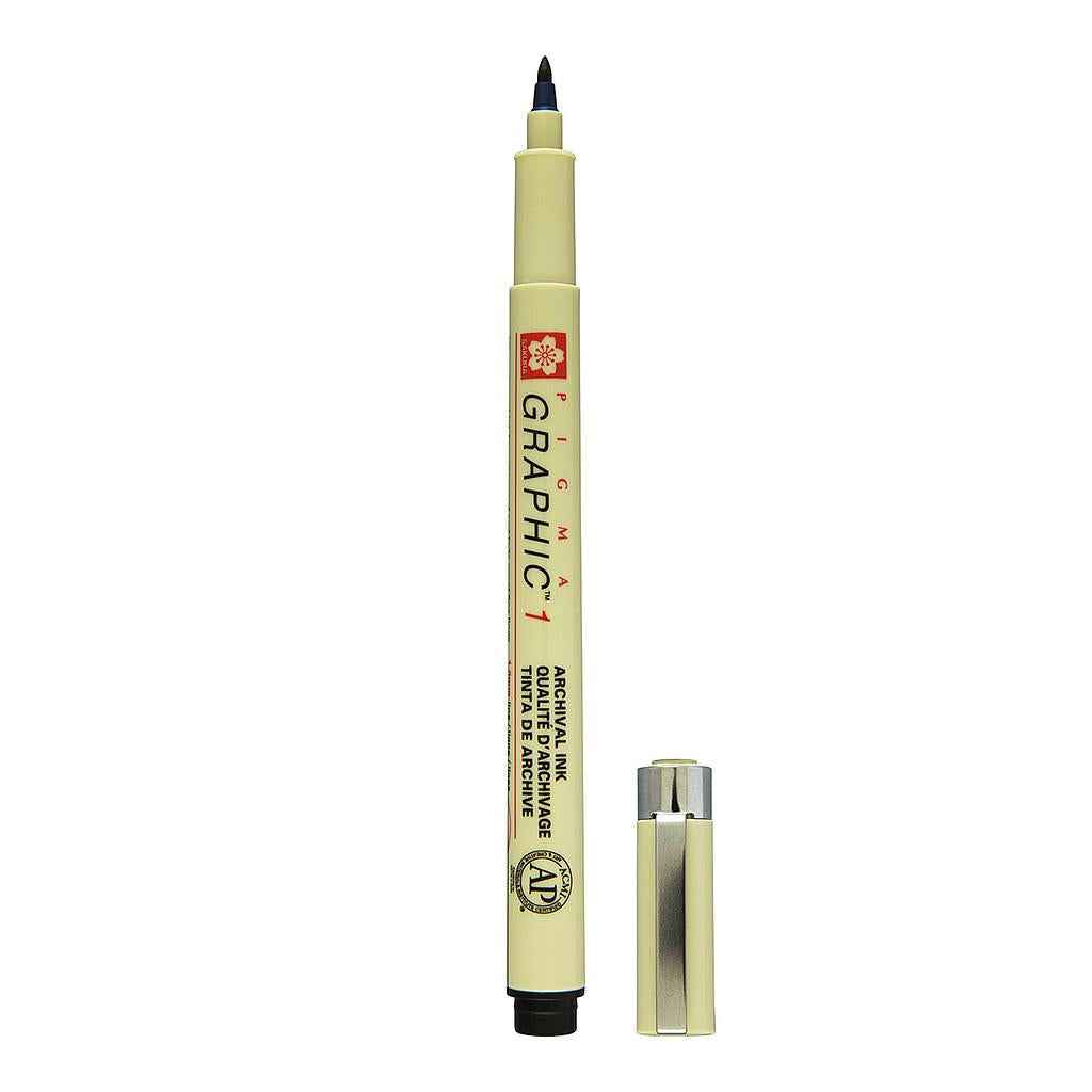 Bolígrafo gráfico Sakura Pigma 1,0 mm Tinta negra (paquete de 3)