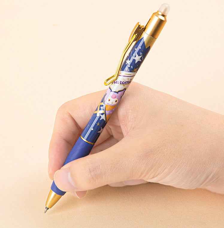 Sanrio Erasable Retractable Gel Pens 0.5mm Black Ink Set of 6