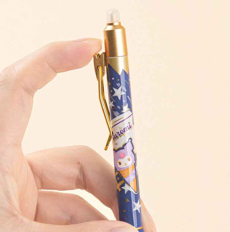 Sanrio Erasable Retractable Gel Pens 0.5mm Black Ink Set of 6