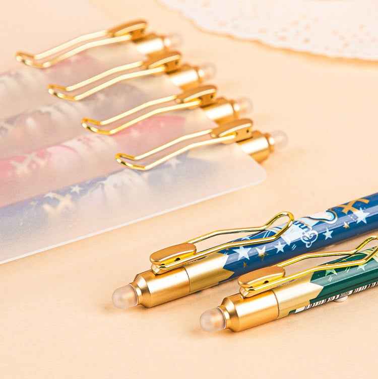 Sanrio Erasable Retractable Gel Pens 0.5mm Black Ink Set of 6