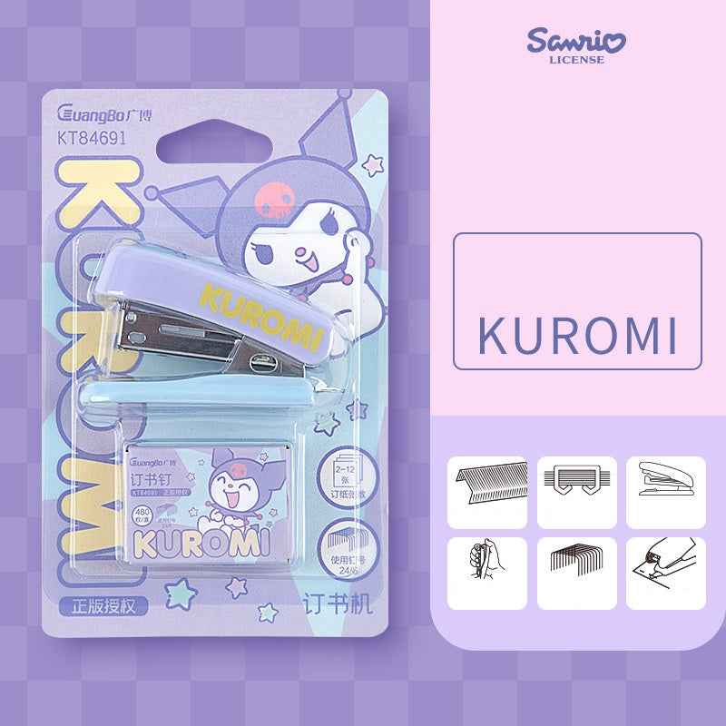 Sanrio Kuromi Mini Stapler Set with 480 Staples – Cute School Supplies