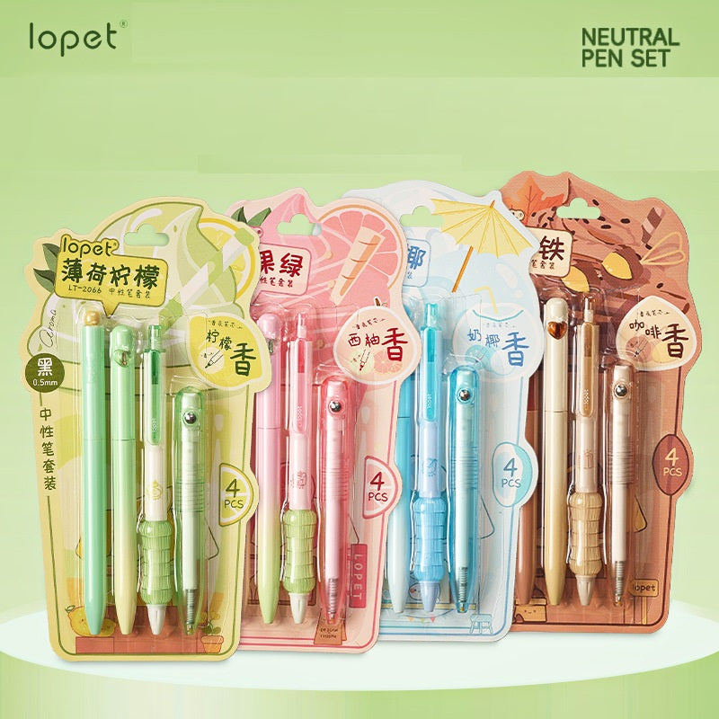 LOPET mirisna klik gel olovka 0,5 mm crna tinta 16 komada