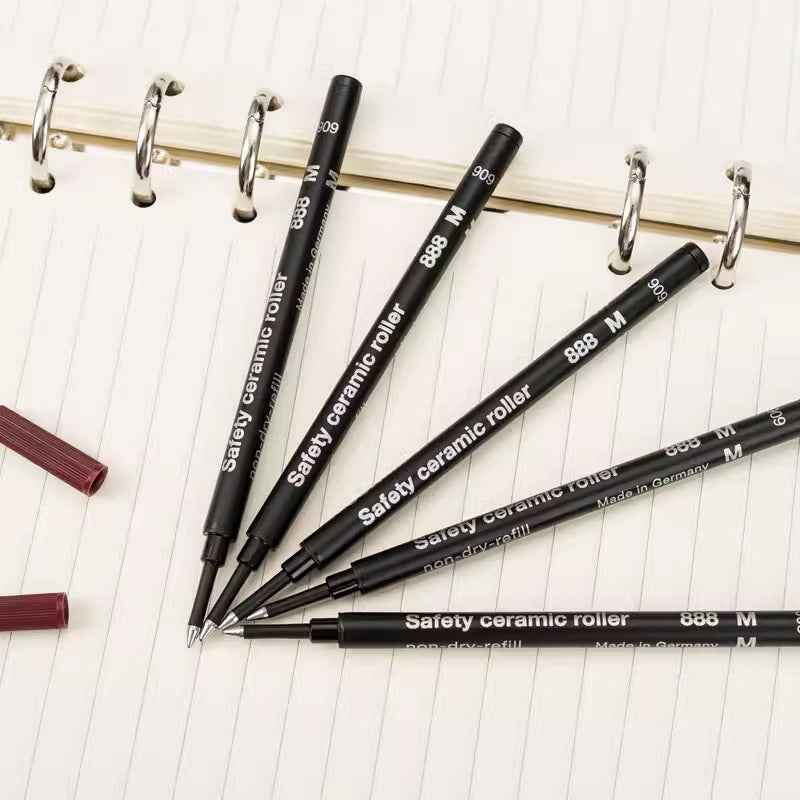 Schmidt Safety Ceramic 888 Rollerball Pen Refill Medium Black 5 Pack