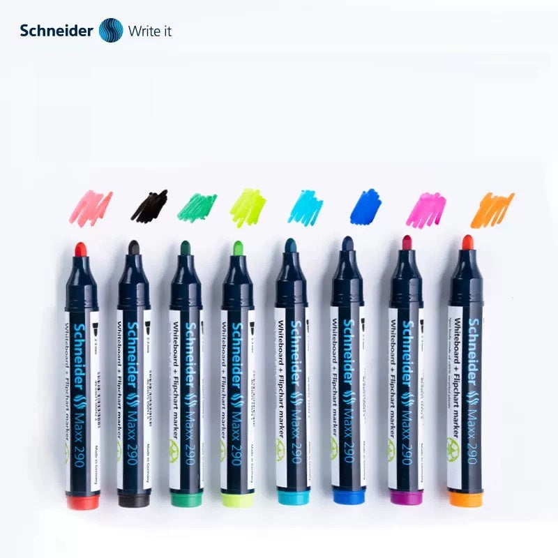 Schneider Maxx 290 Whiteboard Flipchart Marker, 2-3 mm, 8 fargers pakke