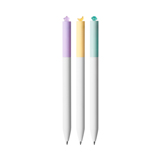 KACO First Roller Stars Gel Pen 0.5mm Black Ink 3 Pack