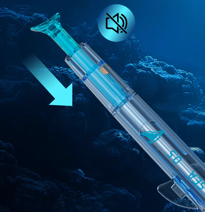 Deep Sea Megalodon Shark Silent Retractable Gel Pens 5-Pack 6 Refills