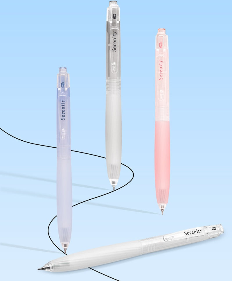 Silent Click Gel Pens 0.5mm Black Ink Set of 12