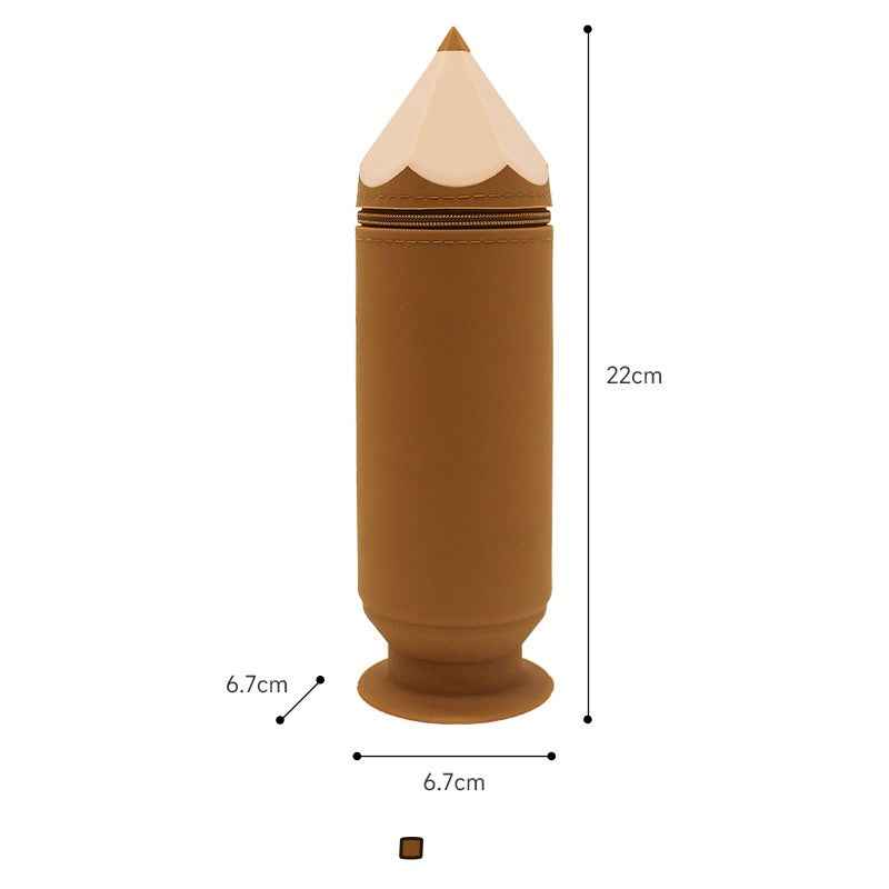 Silicone Pencil-Shaped Pen Holder with Suction Cup