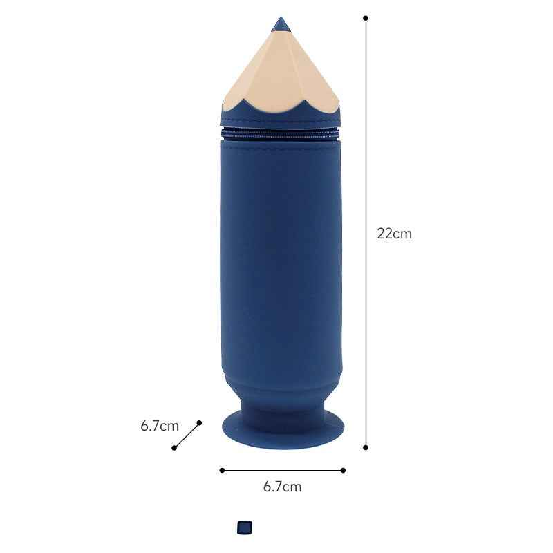 Silicone Pencil-Shaped Pen Holder with Suction Cup