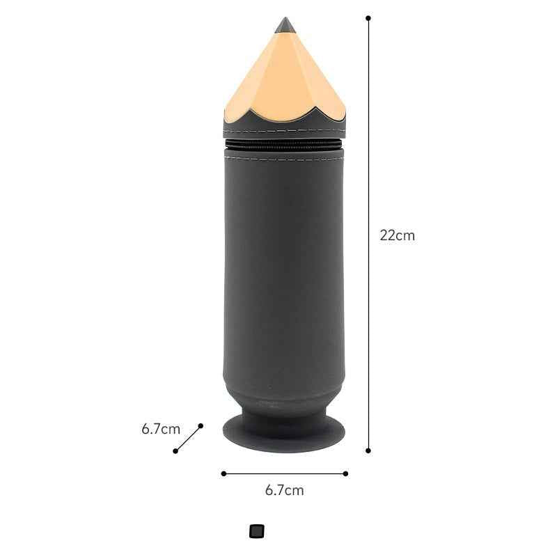 Silicone Pencil-Shaped Pen Holder with Suction Cup
