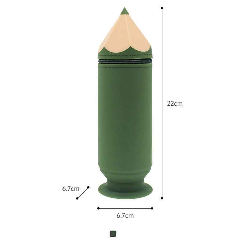 Silicone Pencil-Shaped Pen Holder with Suction Cup