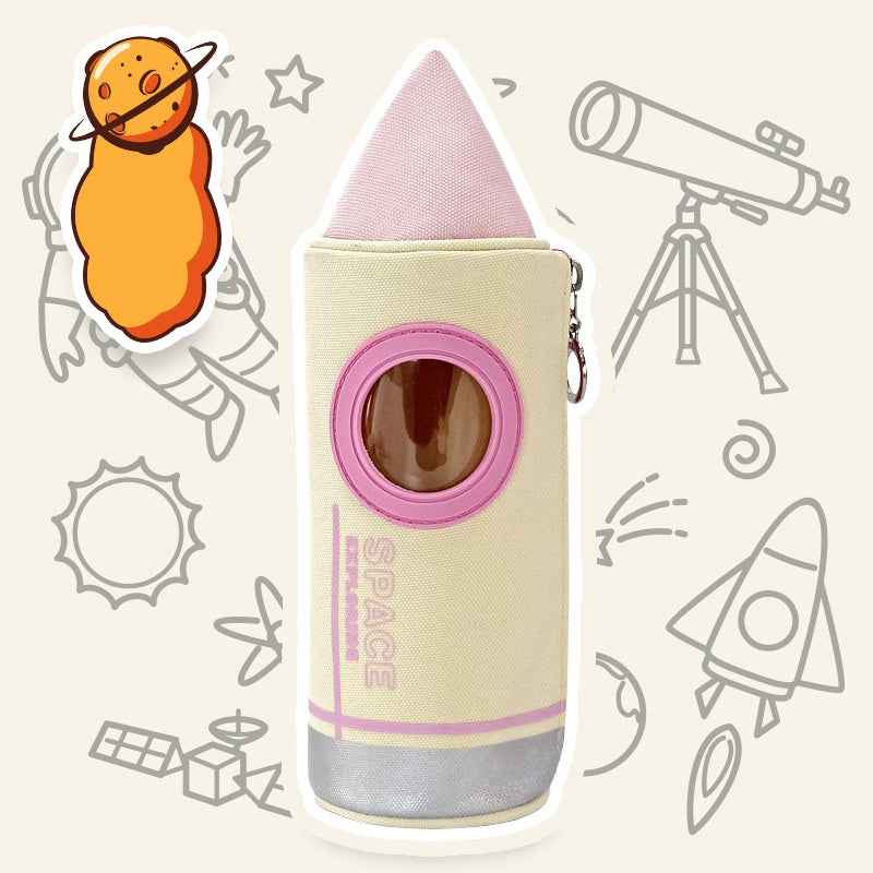 Space Exploration Rocket Design Large Capacity Pencil Case