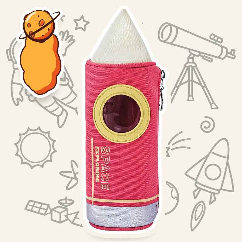 Space Exploration Rocket Design Large Capacity Pencil Case